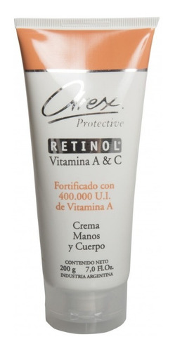 Arex Crema Para Manos Y Cuerpo Retinol Vitamina A Y C X200g