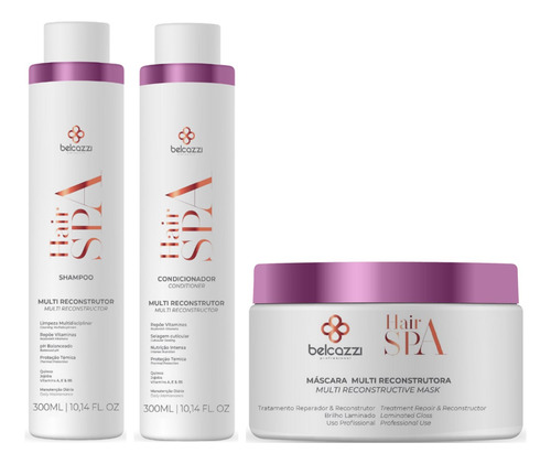 Belcazzi Hair Spa Multi Reconstrutor Shampoo E Cond E Máscar