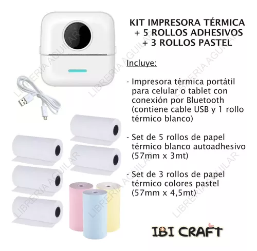 Mini Impresora Térmica Portátil Ibi Craft Incluye Rollo