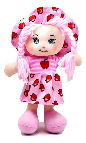 Muñeca De Trapo Suave Kawaii 35cm Con Sombrero Y Falda
