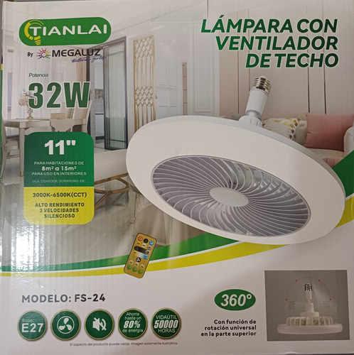 Lámpara Con Ventilador De Techo.