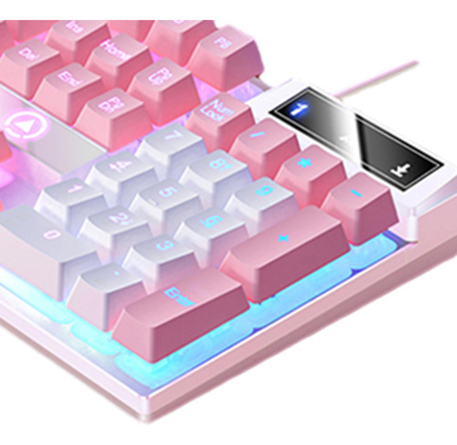 Teclado Mecánico Para Juegos Con Cable, Rgb Retroiluminado