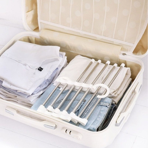 Imagen 6 de 9 de Perchero Colgador Plegable 5 En 1 Organizador De Ropa