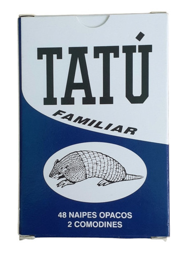 Cartas Tatu Originales. Contra Cara Azul. Naipes Ideal Truco