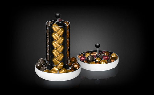 Dispenser Holder Capsulas Nespresso Glass Totem 2 En 1