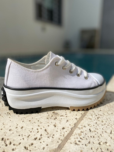 Imagen 3 de 7 de Zapatillas Plataforma De Lona Urbanas Venta X Mayor Art. 315