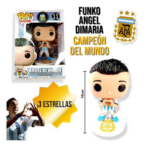 Funko Pop Di Maria 3 Estrellas Campeon Qatar