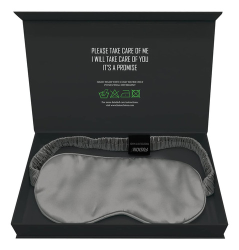 Fusion5 Finest Silk Eye Mask With Elastic Band - 100% Pure M