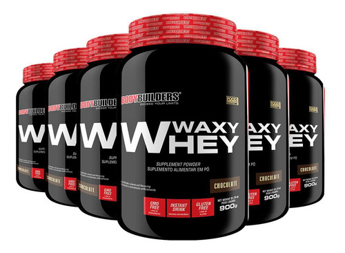 Kit 6x Whey Protein Waxy Whey 900g - Bodybuilders