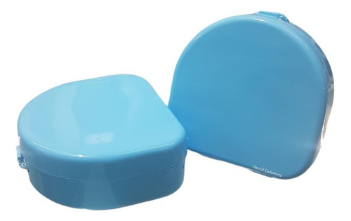 Caja Para Guarda Portaguarda Acetatos Aparatos Ortodoncia Color Azul Pastel