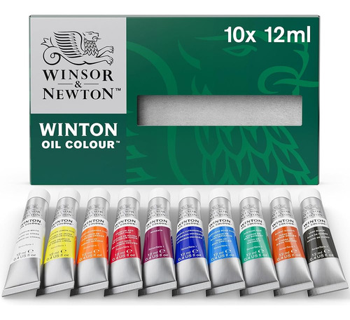 Winsor & Newton Winton Juego De Pintura Al Óleo, 10 Tubos De