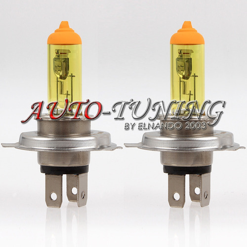 Lamparas Amarilla Efecto Solar H4 12volts 60/55w 2800k Kobo