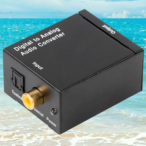 Adaptador Convertidor Con Fibra Óptica A Audio Analógico