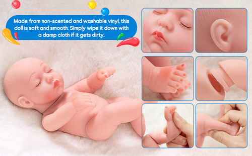25cm 10 Realista Reborn Boy Doll Hecho A Mano Recién Rojo