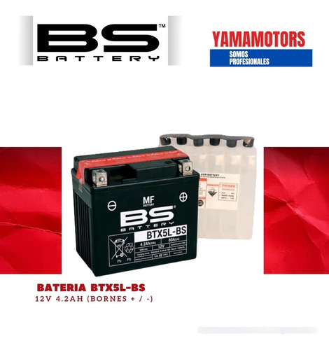 Bateria 12v 4.2ah Btx5-bs (bornes - / +) (bs Battery)