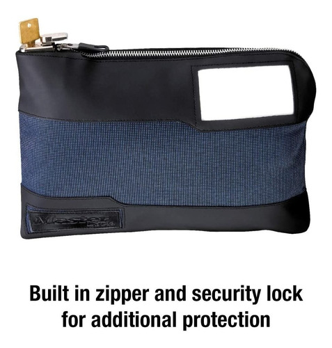 Bolsa Seguridad Resistente Al Agua Con Candado Master Lock Color Azul/Negro