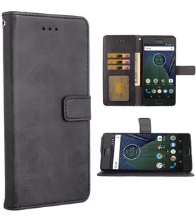 Funda Para Telefono Para Moto G5 Plus Folio Flip Wallet Cas