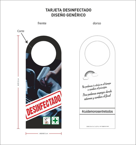 Tarjeta Indicadora De Servicio De Desinfección Sanitización 