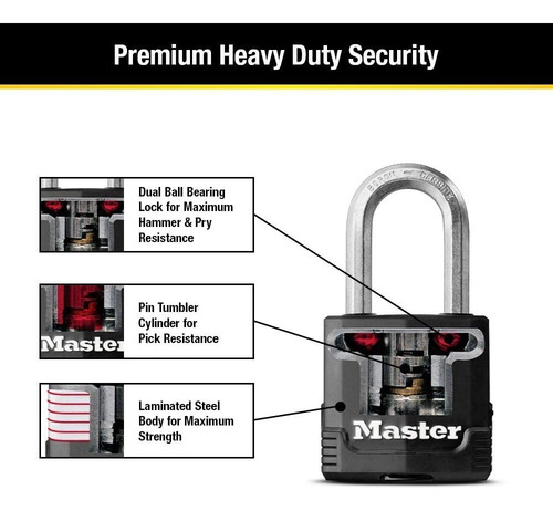 Imagen 4 de 7 de 2 Candados Master Lock Magnum Heavy Duty M115xtlf