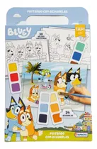 Comprar  Bluey Pintando Con Acuarelas 30.hojas 24 Acuarelas Cod 1196
