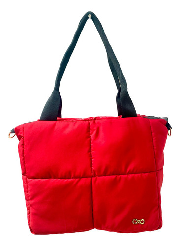 Bolso Tote Bag Puffer Acolchado Con Correa