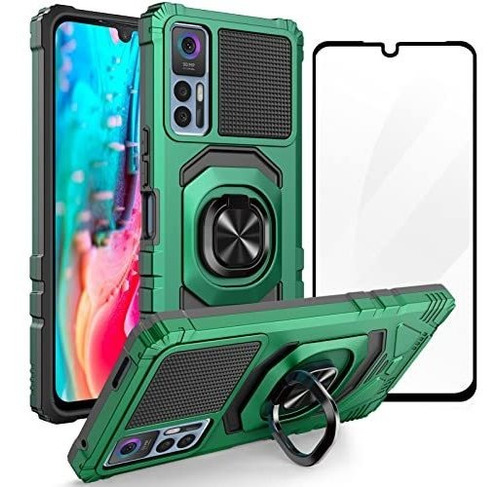 Funda Resistente Para Tcl 30 5g, Tcl 30 Pro Verde