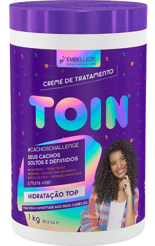 Creme De Tratamento Toin Cachos Soltos E Definidos 1kg