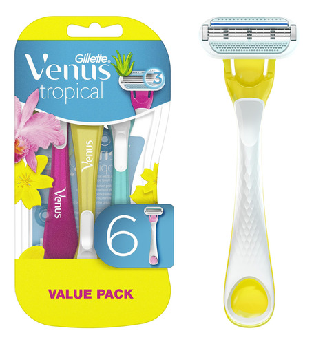 Maquinillas De Afeitar Desechables Gillette Venus Tropical 6