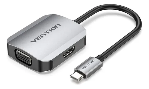 Adaptador USB-C + USB-A a HDMI 0.15M Tipo de aleación de aluminio gris