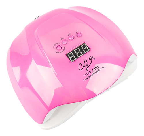 Cabina City Girl 54w Lampara Uv Led Fucsia Uñas Horno Gel