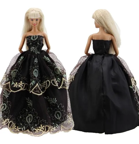 Kit Atacado 5 Vestidos De Princesa Para Boneca Barbie