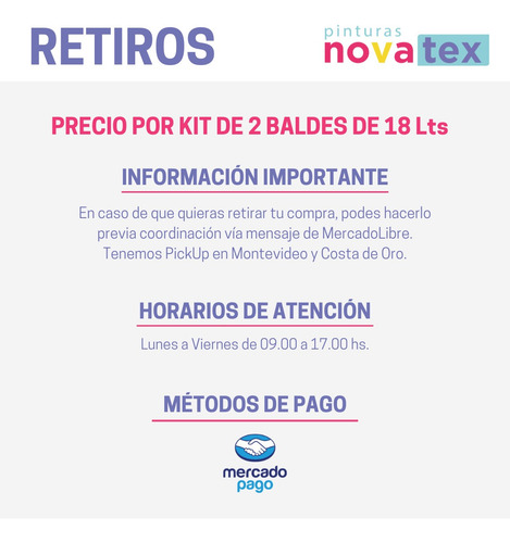 Pintura Látex Interior-exterior Color/18 Lt + 18 Lt/ Novatex