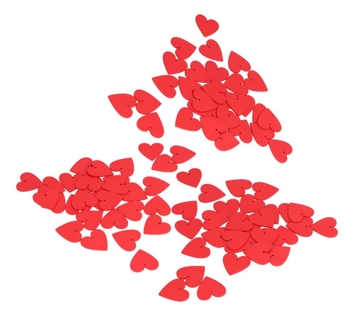 100 Unidades De Corazones De Madera En Blanco, Brillantes, D