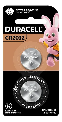 02 - Pilhas Cr 2032 Duracell 3v Lithium Bateria Moeda