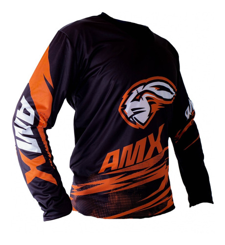 Camisa Motocross Laranja Amx Duo Coleção 2021 Trilha Enduro