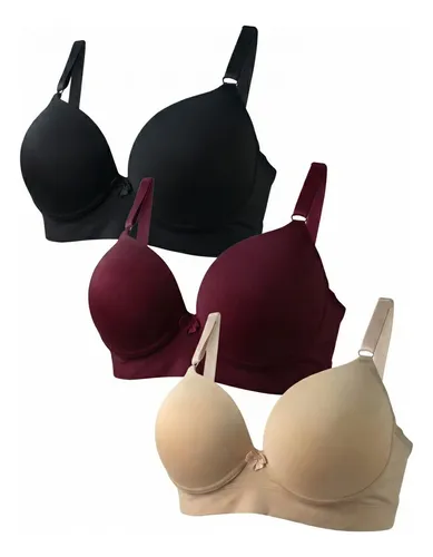 Poezzia Lingerie Kit 3 Sutiãs Bojo Reforçado Lateral Larga Plus Size Bojão