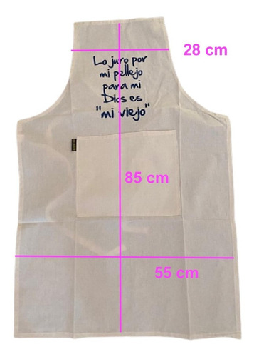 Imagen 3 de 4 de Delantal Cocina Estampado Gabardina