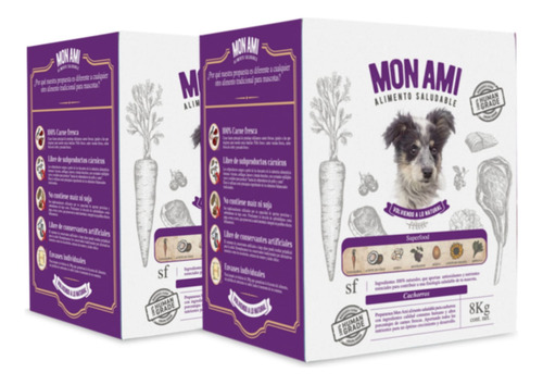 Alimento Saludable Mon Ami Superfood Perro Cachorro 8kg X 2u