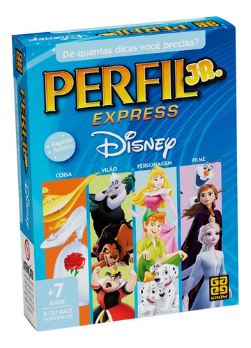 Jogo De Tabuleiro Perfil Express Jr. Disney Grow Original