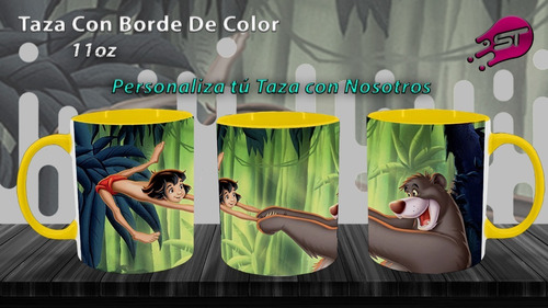 Taza Borde Color Alusiva A El Libro De La Selva Ilbsel-004