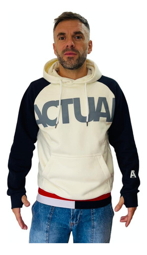 Buzo Actual Hombre Algodón Frisa Premium Hoodie Forza Azurri