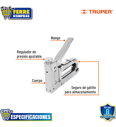 Engrapadora Tipo Pistola Para ¼ ,5/16 ,