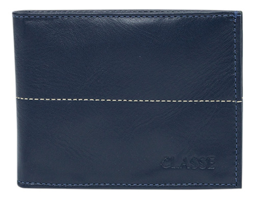 Carteira Masculina De Couro Slim Sem Fecho Classe Cor Omixx M232 Desenho Do Tecido Liso