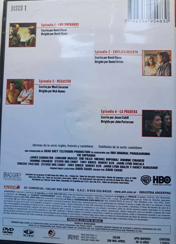 Los Sopranos Temporada 1 Subtitulos En Español Dvd Pvl (Usado)