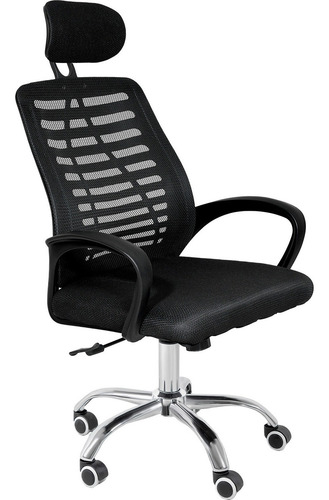 Silla Oficina Alta Ejecutiva Escritorio Ajustable Mesh Color Negro Material del tapizado Tipo mesh