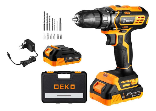 Taladro Deko Atornillador 10mm 40nm 20v C/bat 2x1.5ah Y Carg