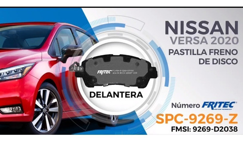 Balatas Delanteras Fritec Ceramic Nissan Versa 2020