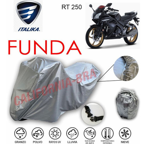 Cubre Moto Eua Broche + Ojillos Italika Trabajo Ft 150 Ts