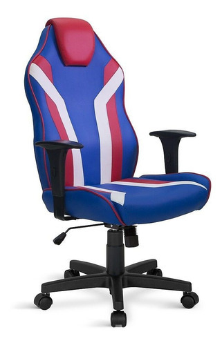 Cadeira Gamer Obeso Plus Size Giratória Relax Cor Azul