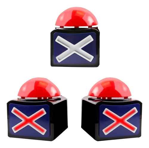 3 Peças Game Answer Buzzer, Game Buzzer Alarm Sound Button W